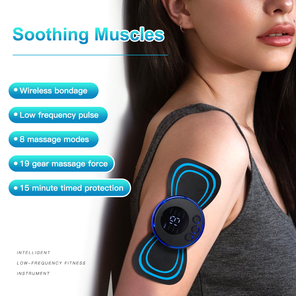 LCD-Display-EMS-Neck-Massage-Electric-Massager-Cervical-Neck-Back-Patch-8-Mode-Pulse-Muscle-Stimulator